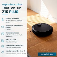 Robot aspirateur EZIclean ALL IN ONE Z10 PLUS