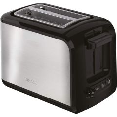 Grille-pain inox noir 2 fentes express Tefal TT410D10