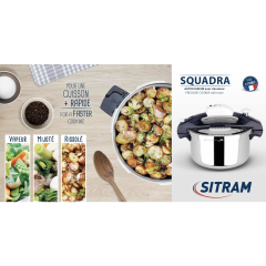 Autocuiseur Pressure cooker 6L Squadra minuteur Sitram 735246