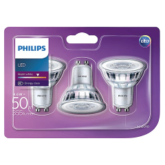 Lot de 3 ampoules LED 50W GU10 4,6W Philips 929001215286
