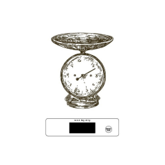 Balance de cuisine en verre trempé décor vintage Pradel P0002065/EK6231VINT