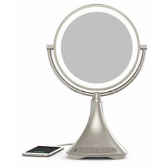 Miroir Double Face + Enceinte Bluetooth+ USB Station de Charge ICVBT7SN 