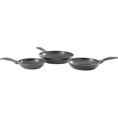 SET DE 3 POÊLES 24-28-32cm ALUMINIUM FORGE LAETI