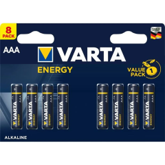 Pack de 8 piles Alcaline AAA / 1,5V Varta LR03/4