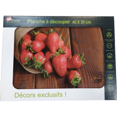 Planche à découper décor fraises Pradel PPLR403FRA