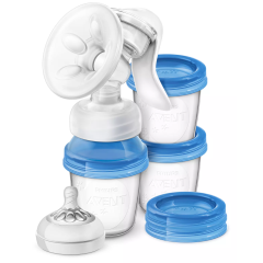 Tire lait manuel  avec 3 pots de conservation Philips Avent SCF330/13