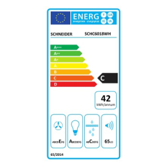 Hotte casquette blanche Schneider SCHC6018WH