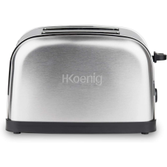 Grille Pain Toaster 2 Tranches TOAS7 Fentes larges Inox vintage, 6 Niveaux 