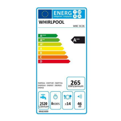 Lave vaisselle intégrable 60cm Whirpool WBC3C26 