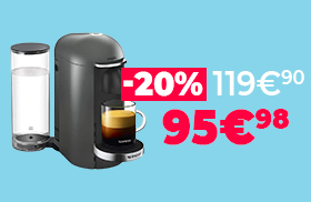 Cafetière Nespresso -20% 